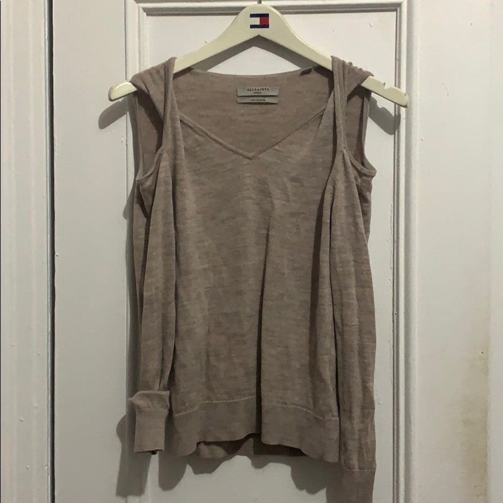 All Saints cold shoulder sweater